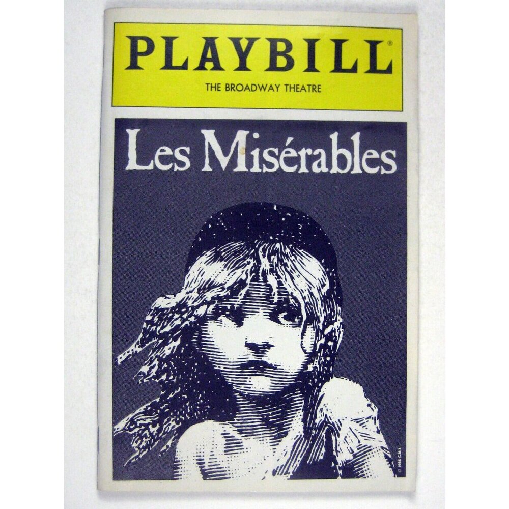 Les Miserables Playbill Broadway 1988 JC Sheets Ticket Ed Dixon Danny Gerard